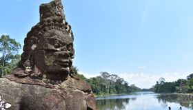 Angkor Thom Statue and Lake, Siem Reap, Cambodia